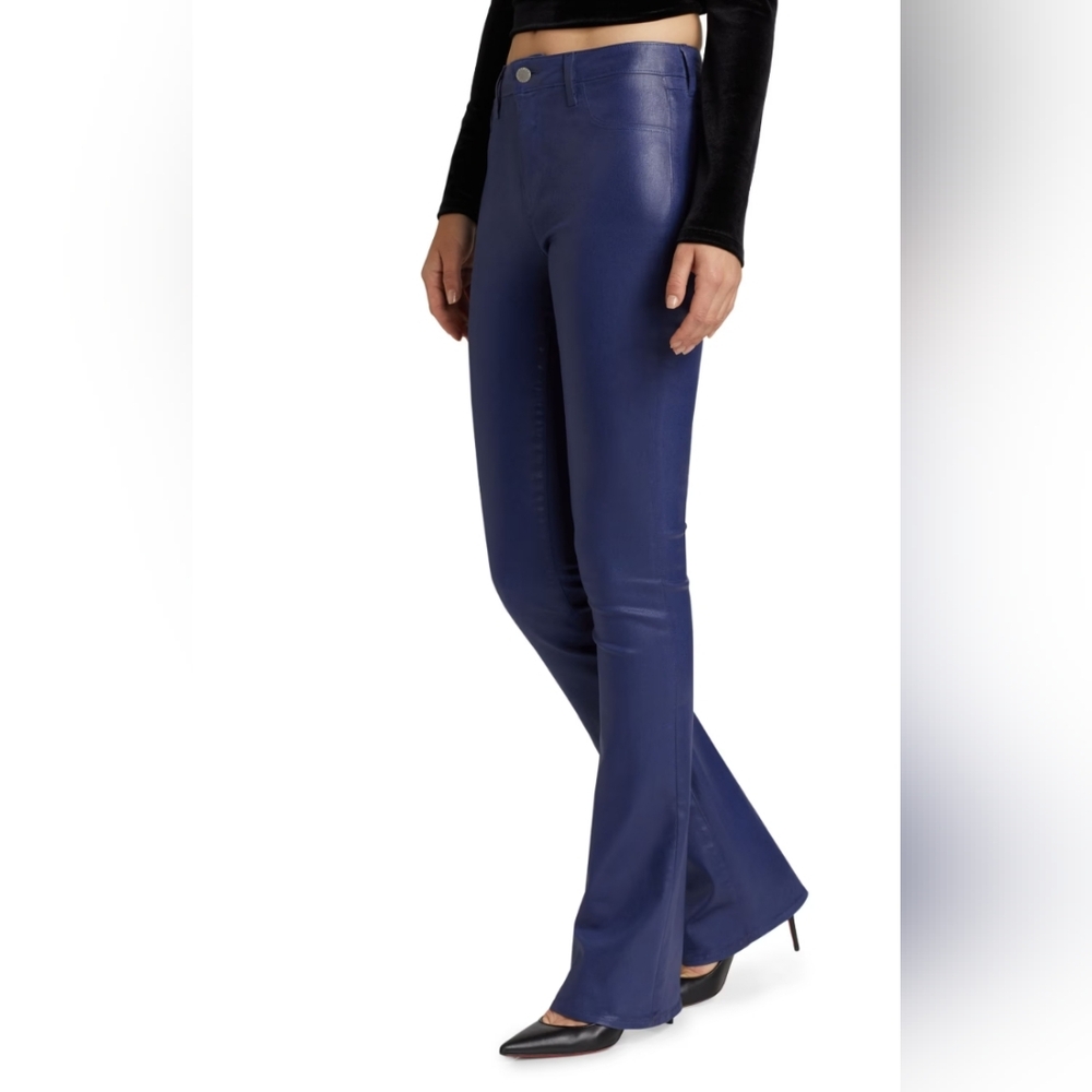 L'AGENCE NWT Rare Blue Coated Denim Pants